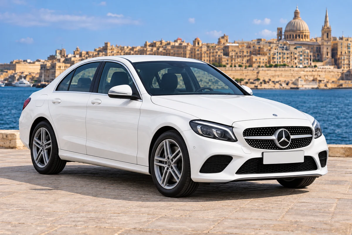 White Mercedes-Benz C Class